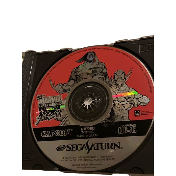 Marvel Super Heroes Vs. Street Fighter (Sega Saturn,1998) from japan - Picture 6 of 9